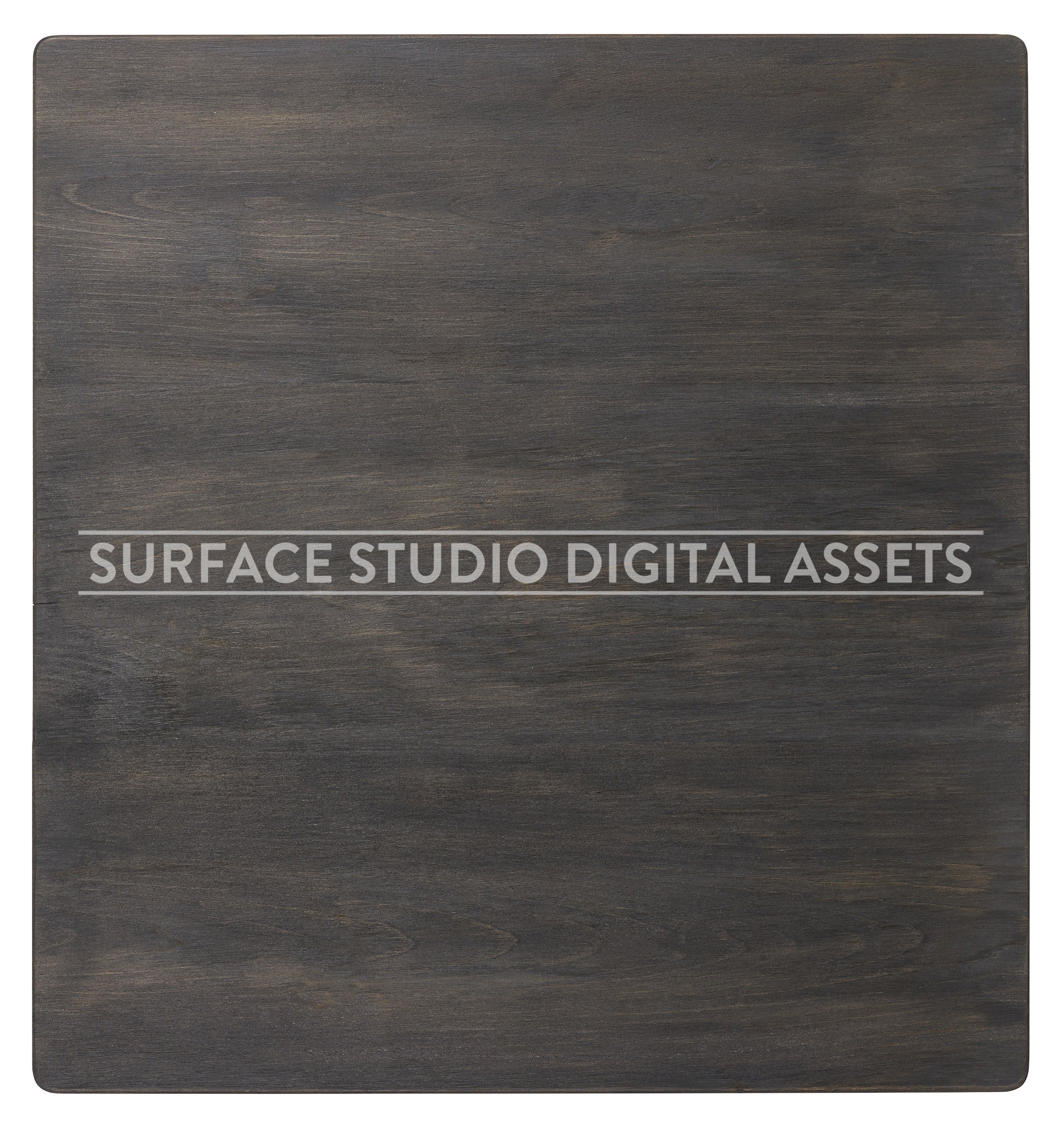 Dark Grey Pine Wood Surface photographed directly from above including edges.