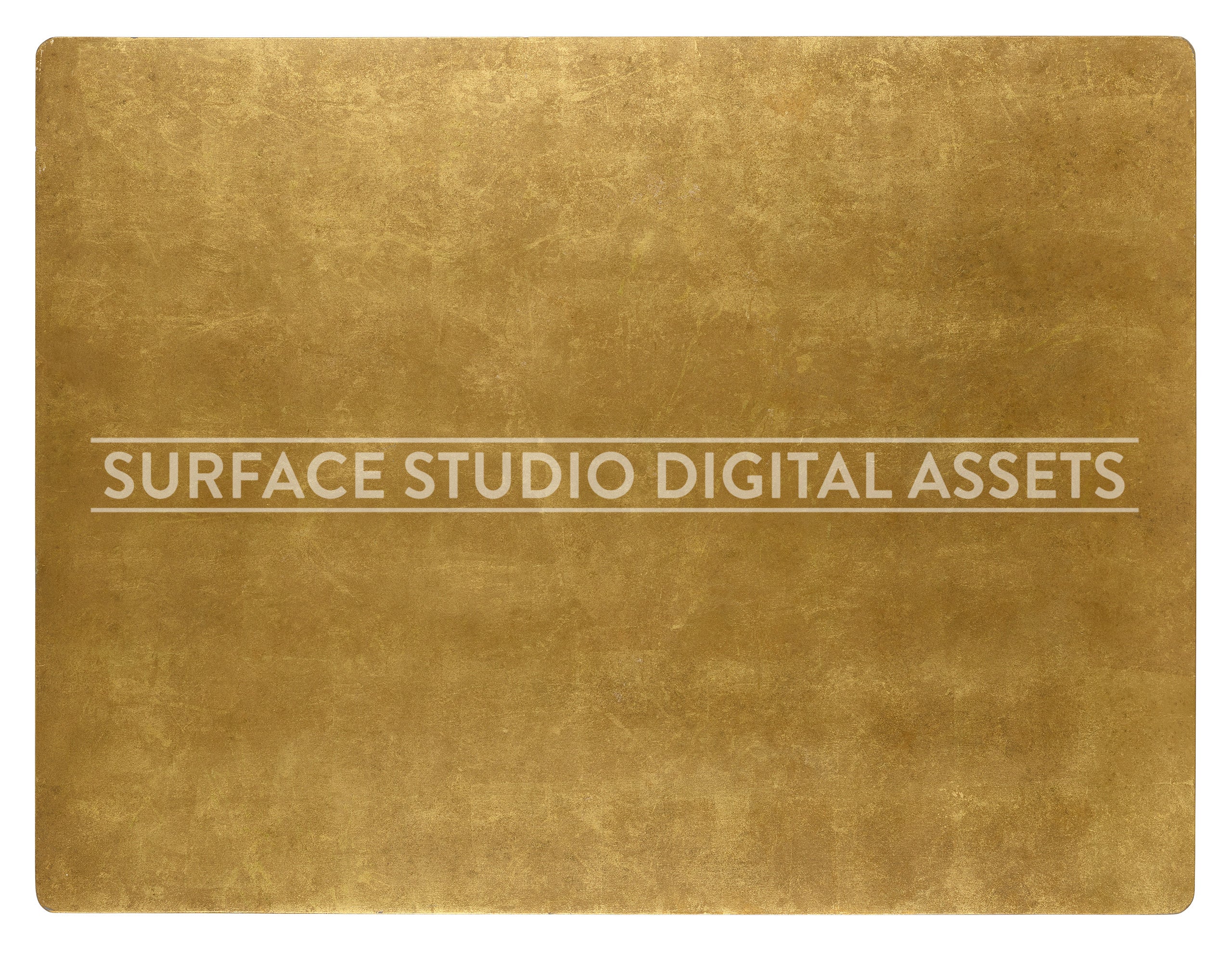 Distressed Gold Leaf Metallic Surface photographed directly from above including edges.
