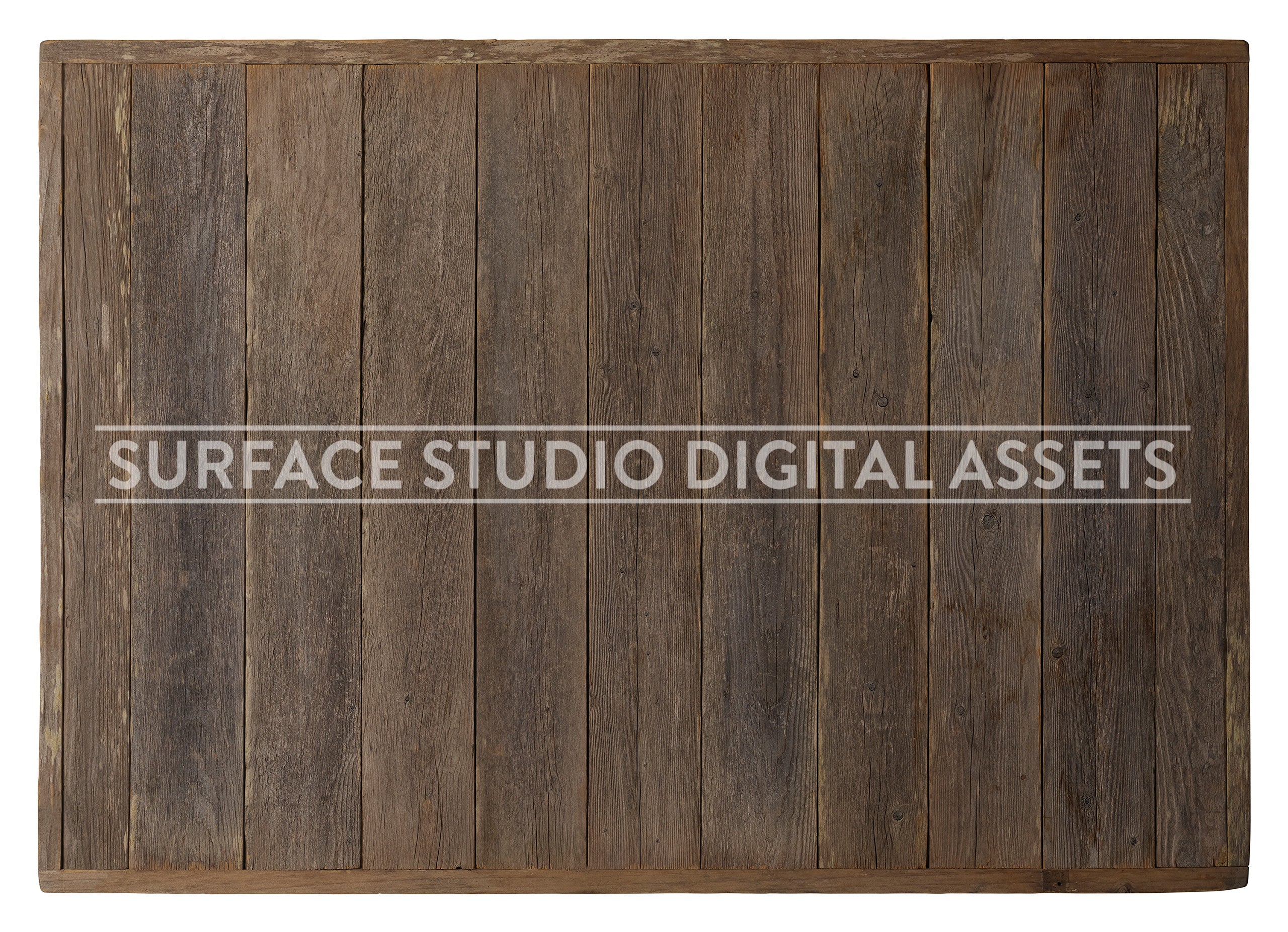 Reclaimed Stockade Brown Wood Surface photographed directly from above including edges.