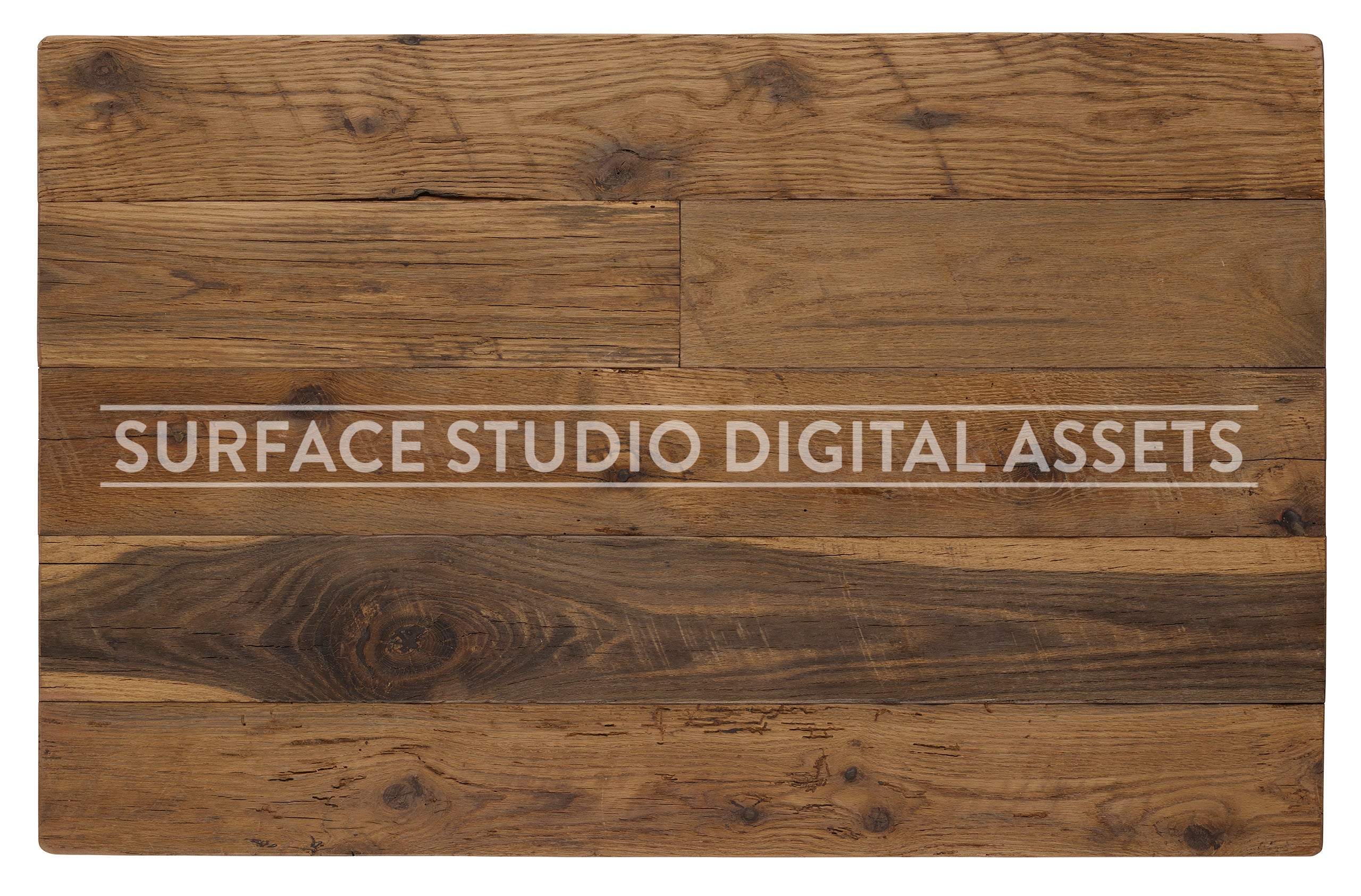 Tobacco Barn Brown Oak Planked Wood Surface photographed directly from above including edges.