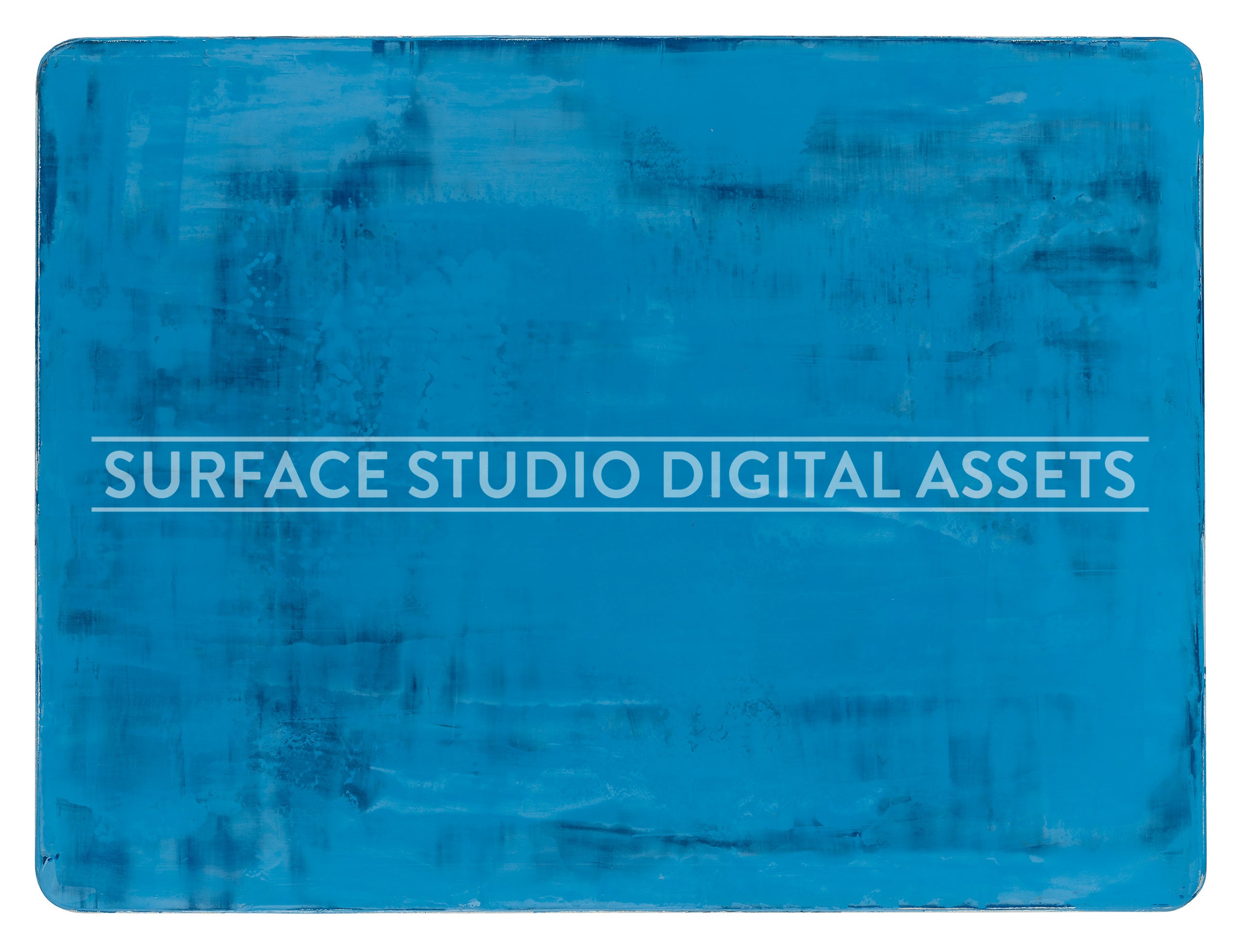 Toronto Blue Venetian Plaster Surface photographed directly from above including edges.