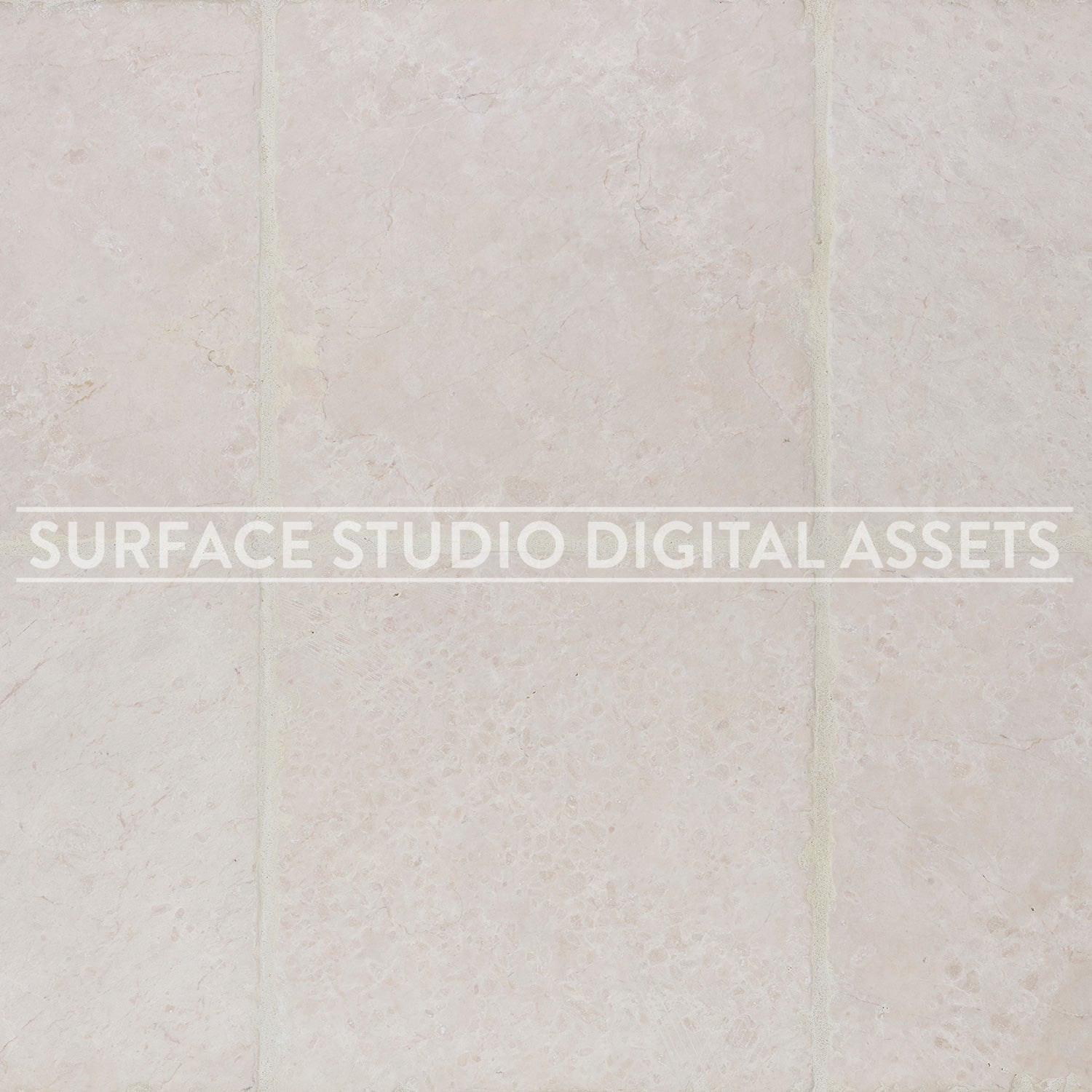 Tumbled White Marble Tile Surface photographed directly from above.