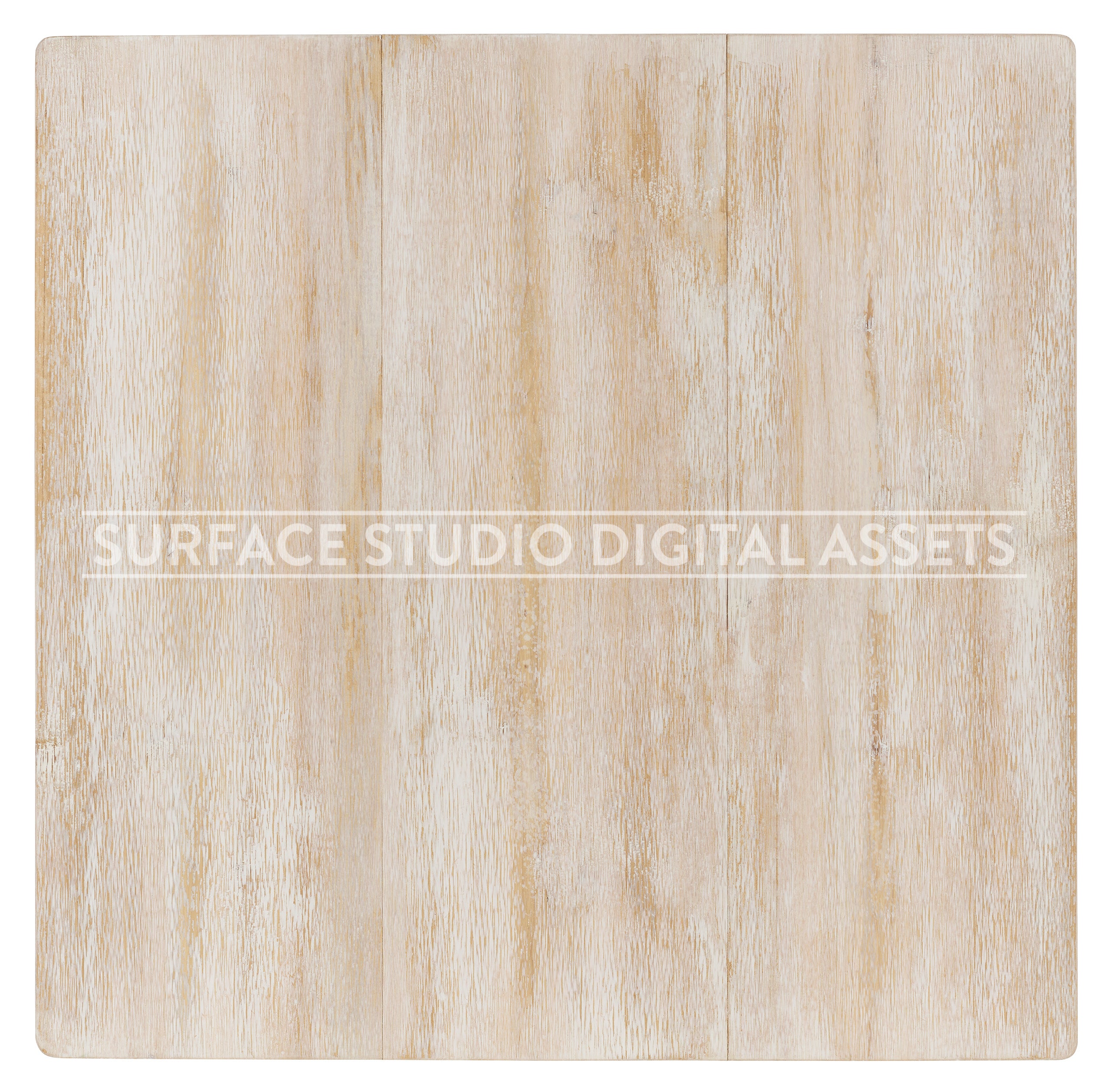 Whitewashed Cedar Wood Planked Surface photographed directly from above including edges.